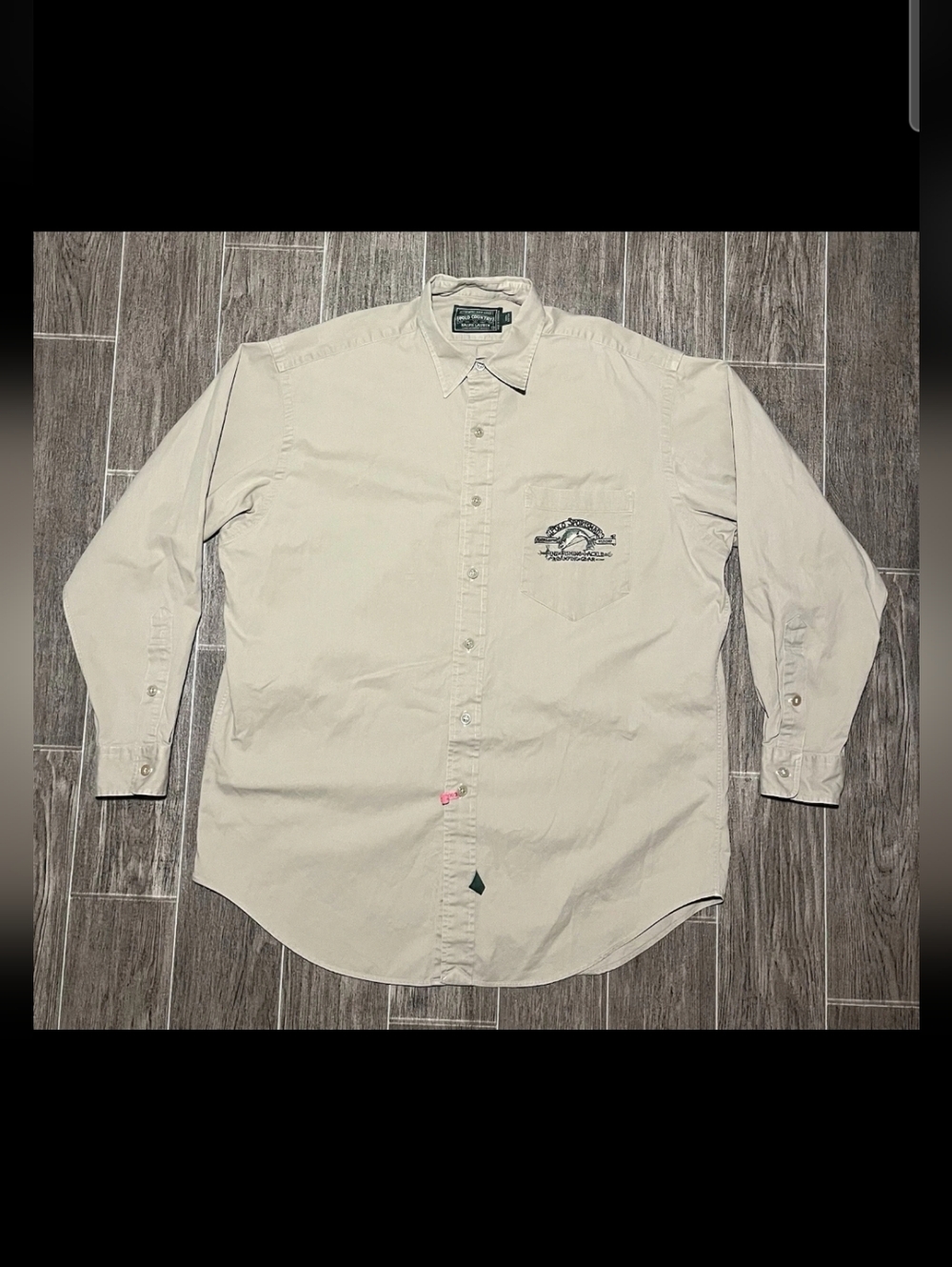 VTG Polo Country Ralph Lauren Sportsman Fishing Tackle Button Shirt 90s Mens Med